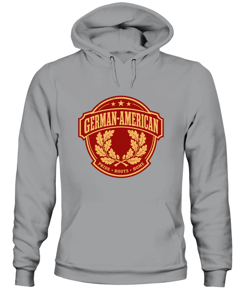 German-American Pride, Roots & Home — Hoodie in Sport Grey