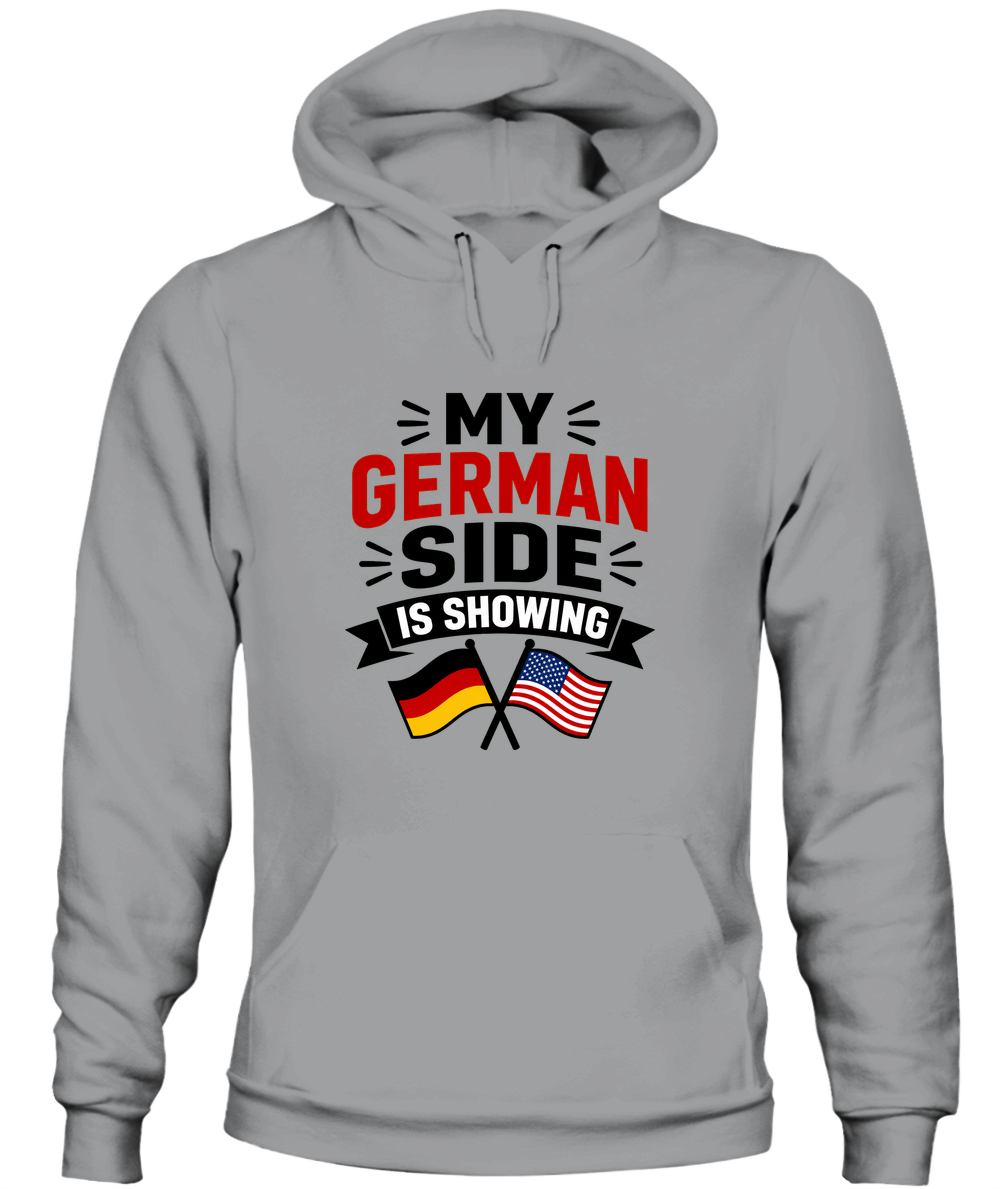 My German Side Is Showing — Hoodie in Sport Grey