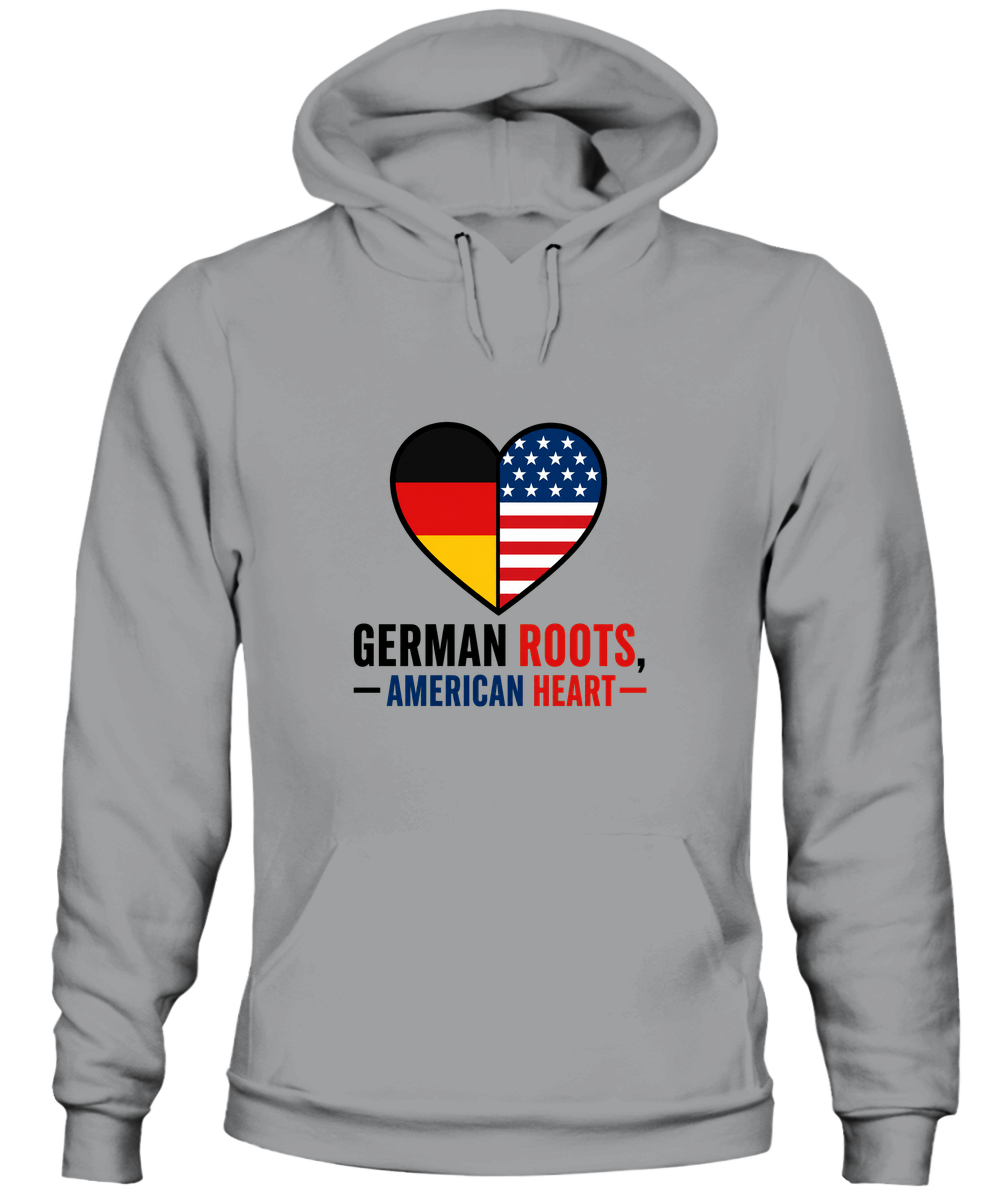 German Roots, American Heart — Hoodie in Sport Grey