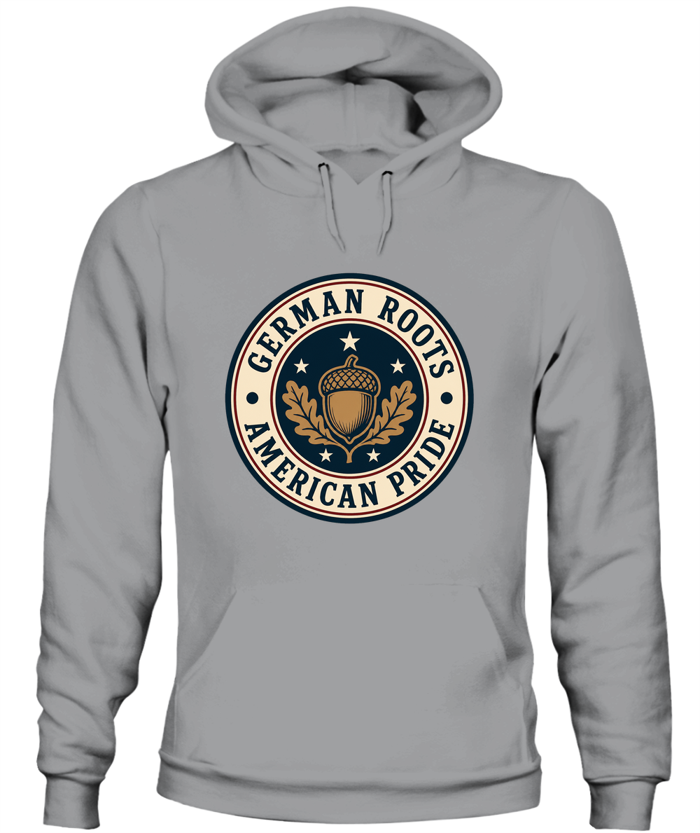 German Roots, American Pride — Hoodie in Sport Grey