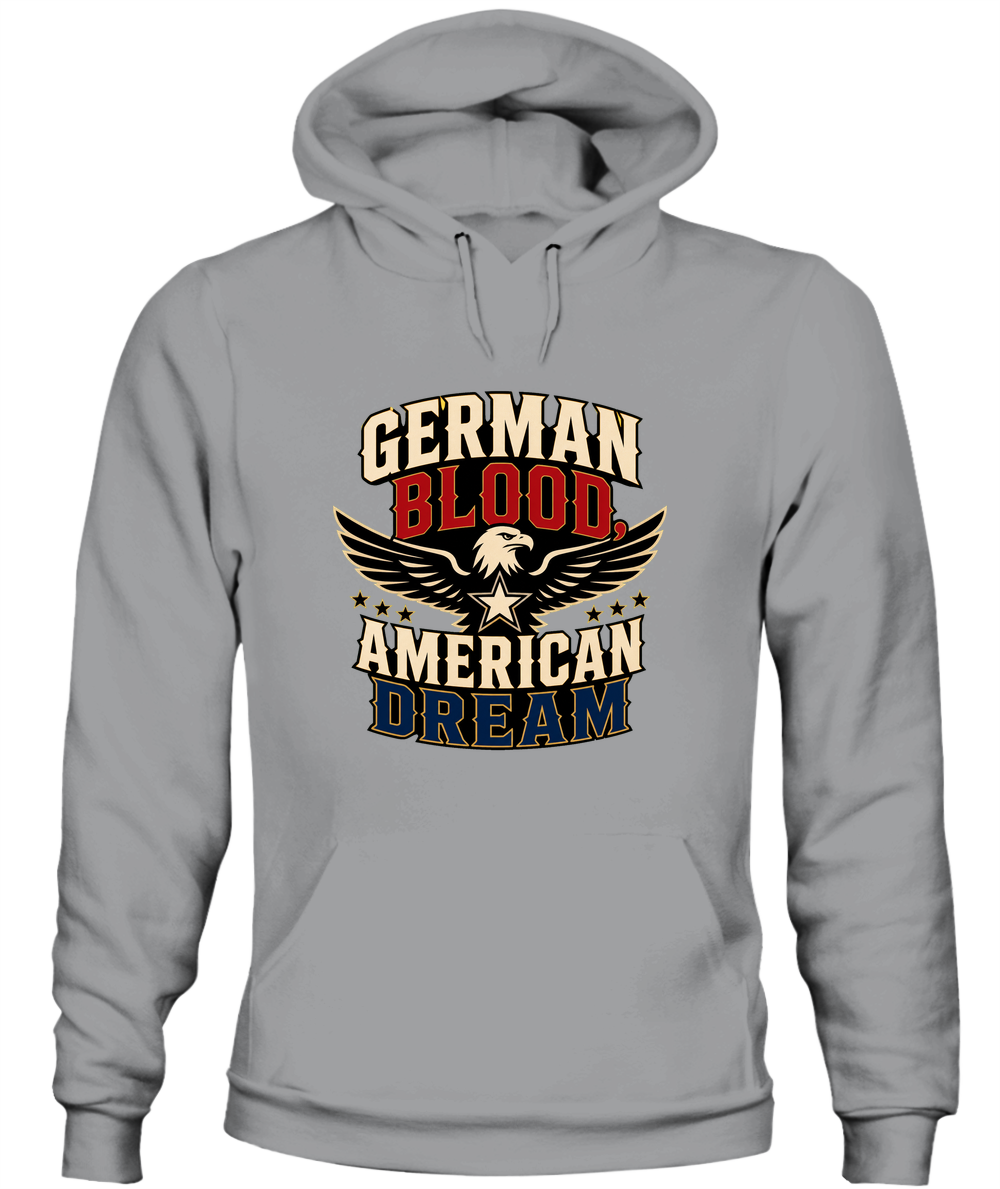 German Blood, American Dream — Hoodie in Sport Grey