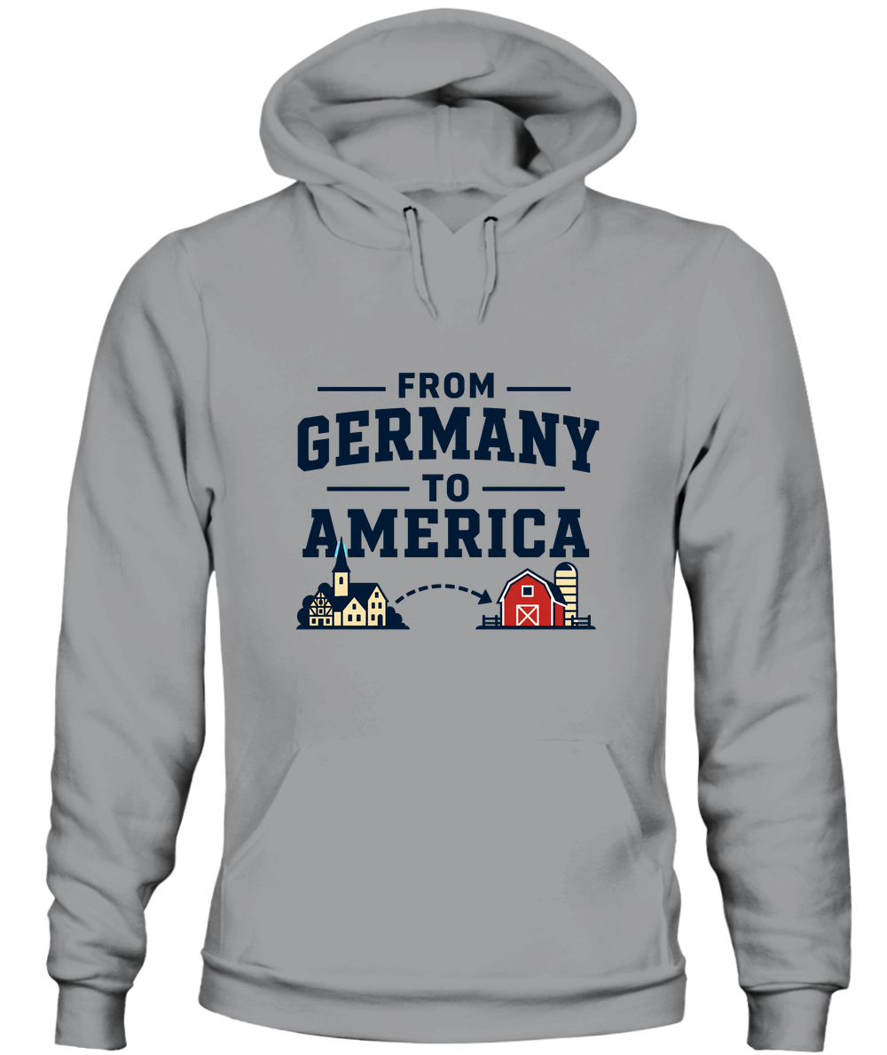 From Germany To America — Hoodie in Sport Grey
