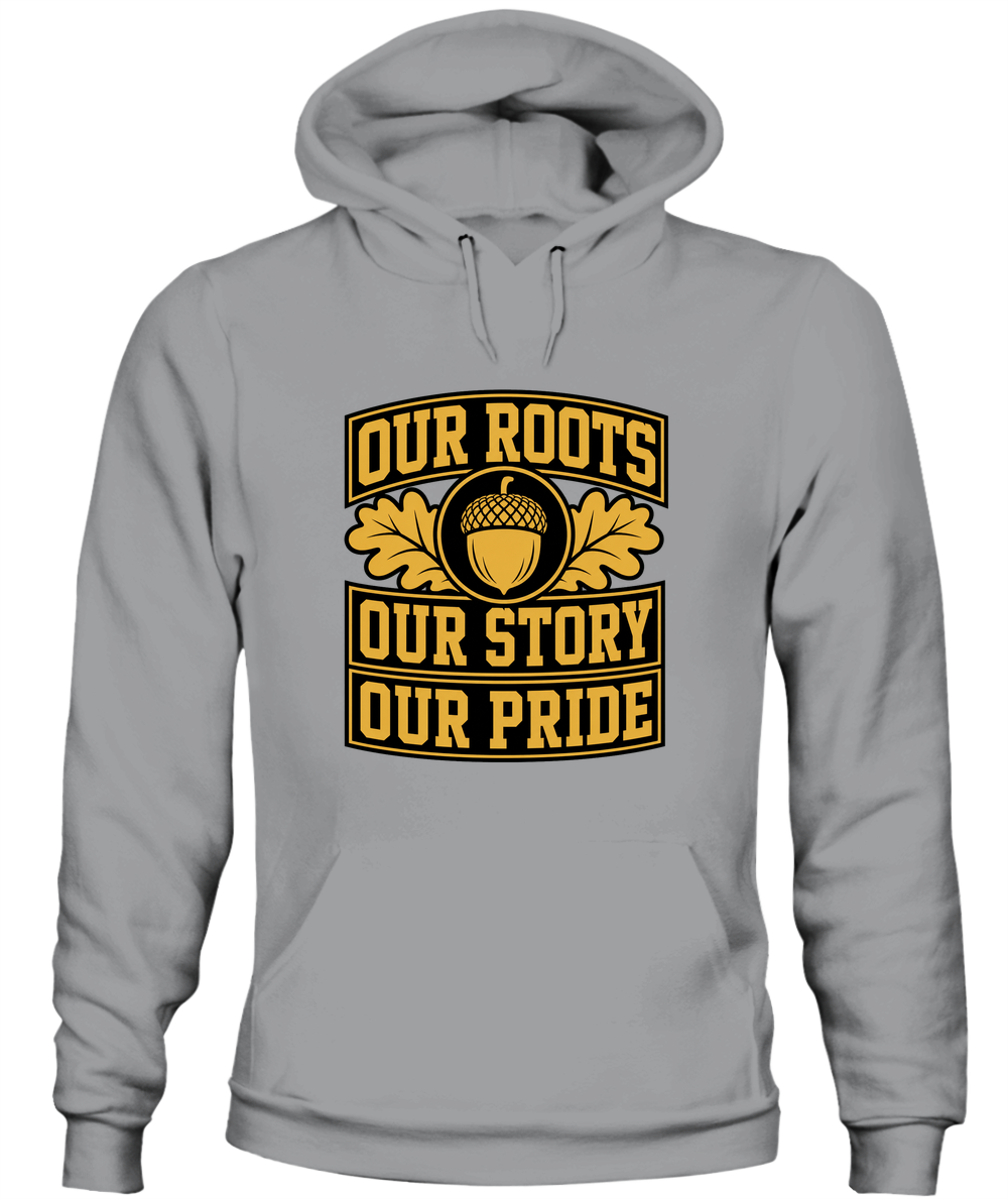 Our Roots, Our Story, Our Pride — Hoodie in Sport Grey