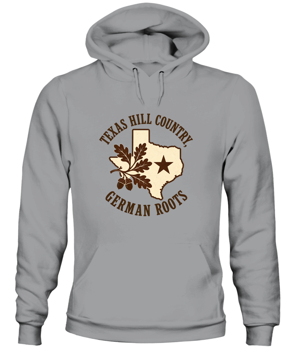 Texas Hill Country, German Roots — Hoodie in Sport Grey