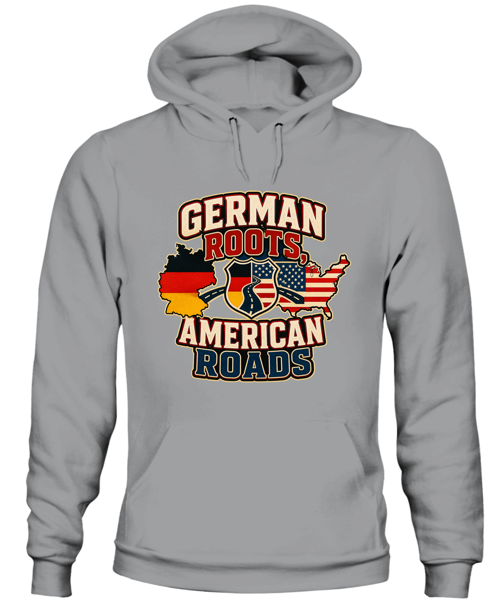 German Roots, American Roads — Hoodie in Sport Grey