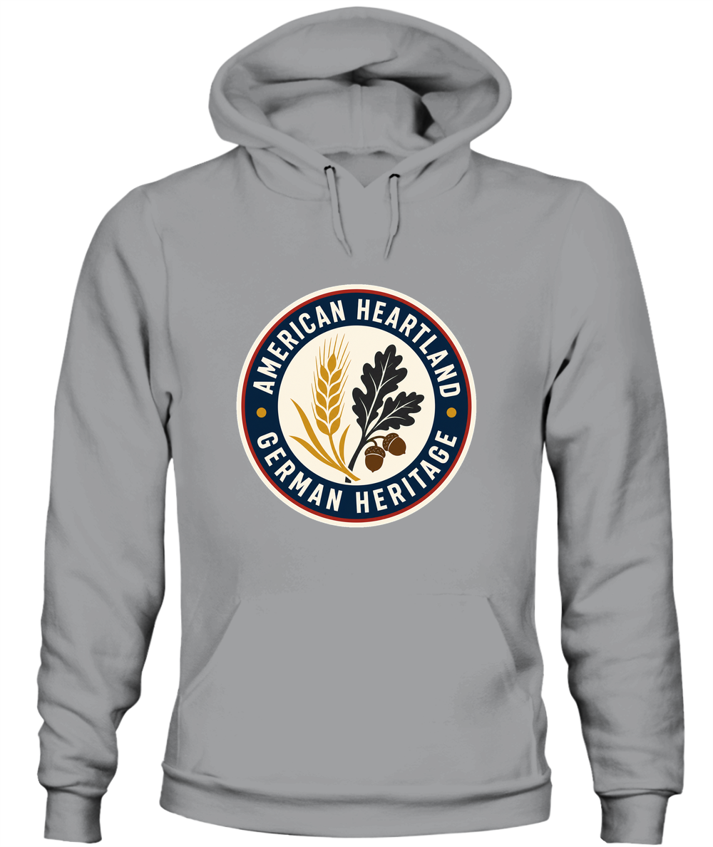 American Heartland, German Heritage — Hoodie in Sport Grey