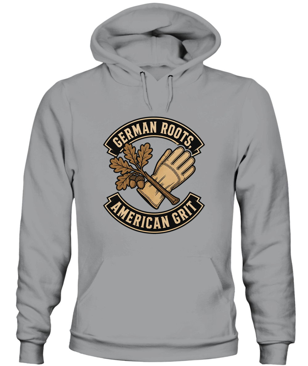 German Roots, American Grit — Hoodie in Sport Grey