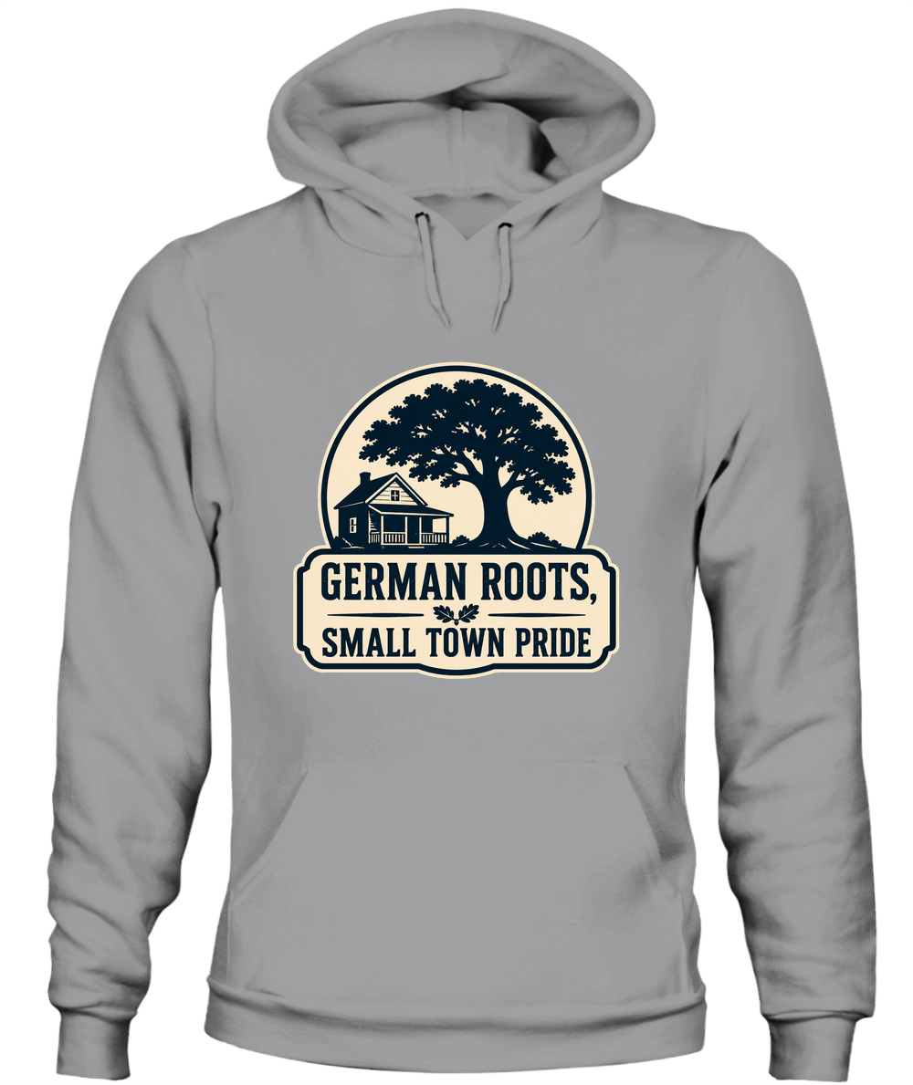 German Roots, Small Town Pride — Hoodie in Sport Grey
