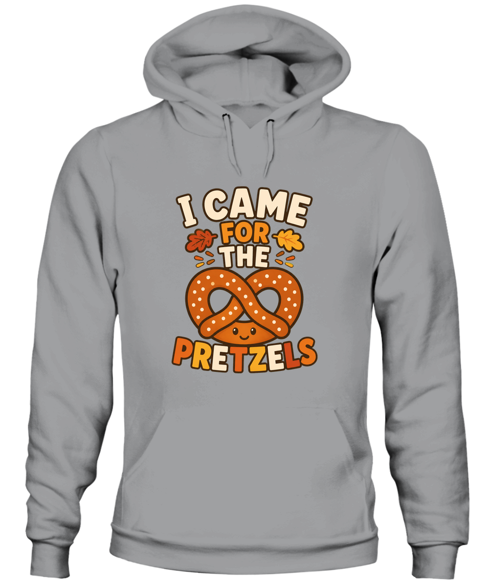 I Came For The Pretzels — Hoodie in Sport Grey
