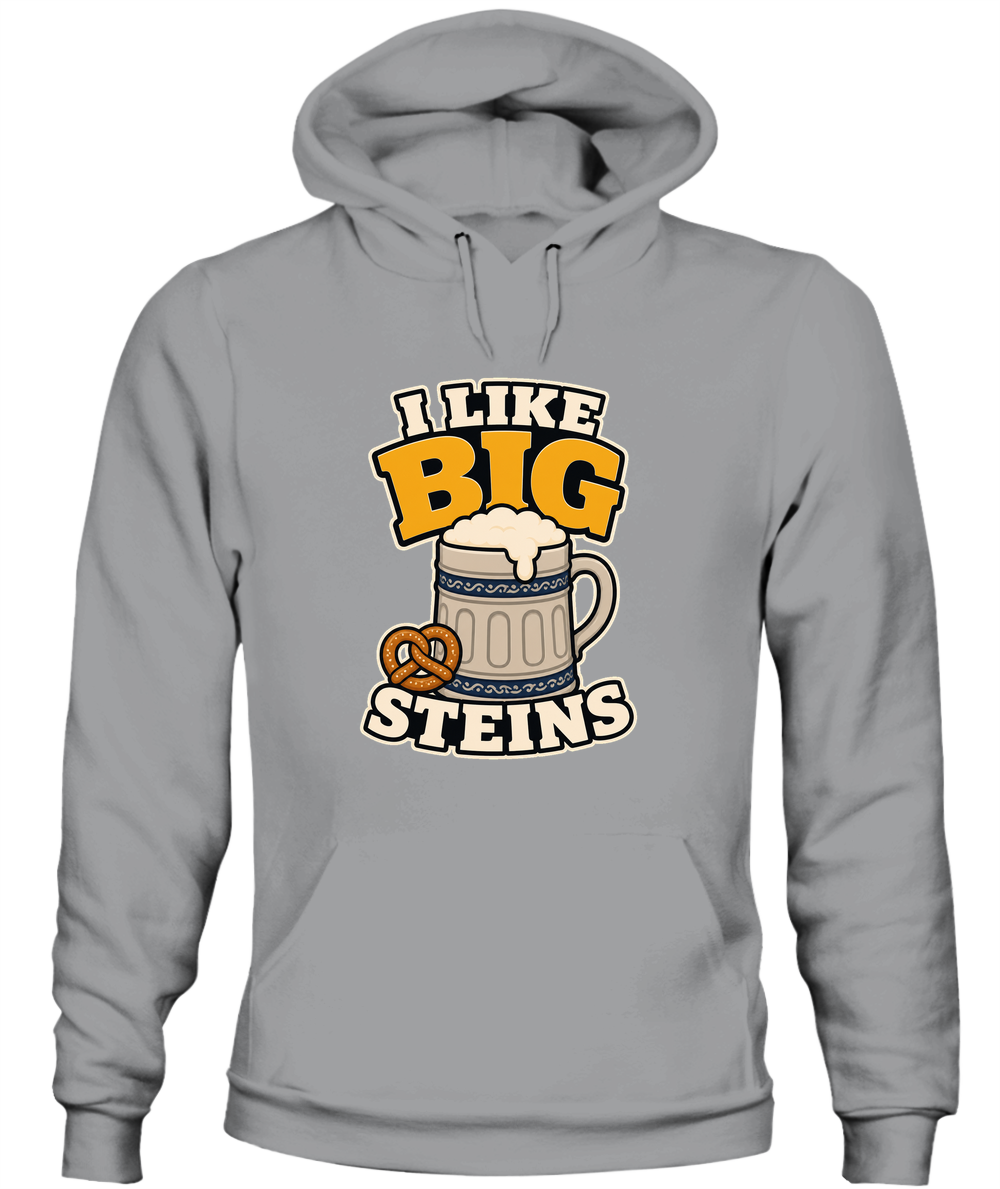 I Like Big Steins — Hoodie in Sport Grey