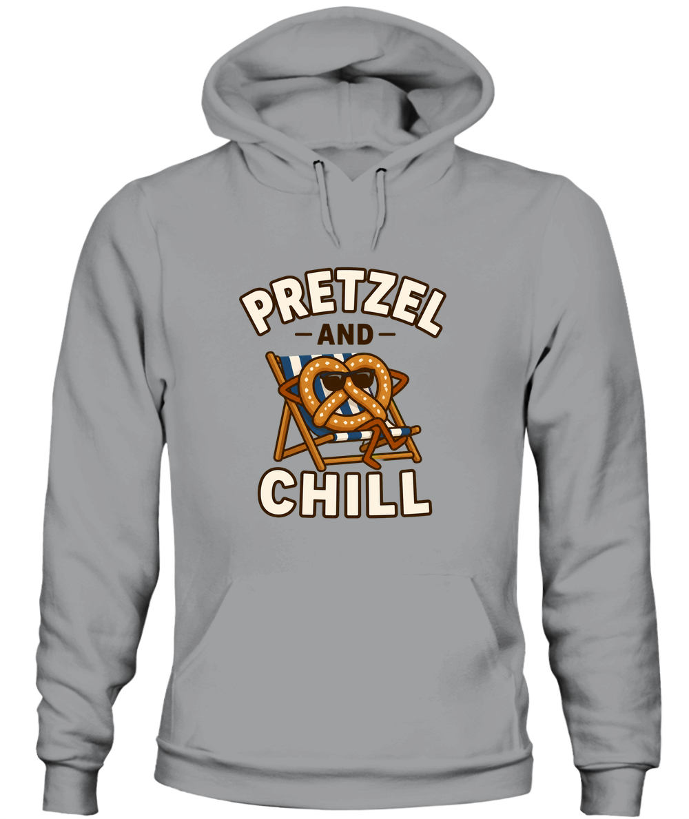 Pretzel And Chill — Hoodie in Sport Grey