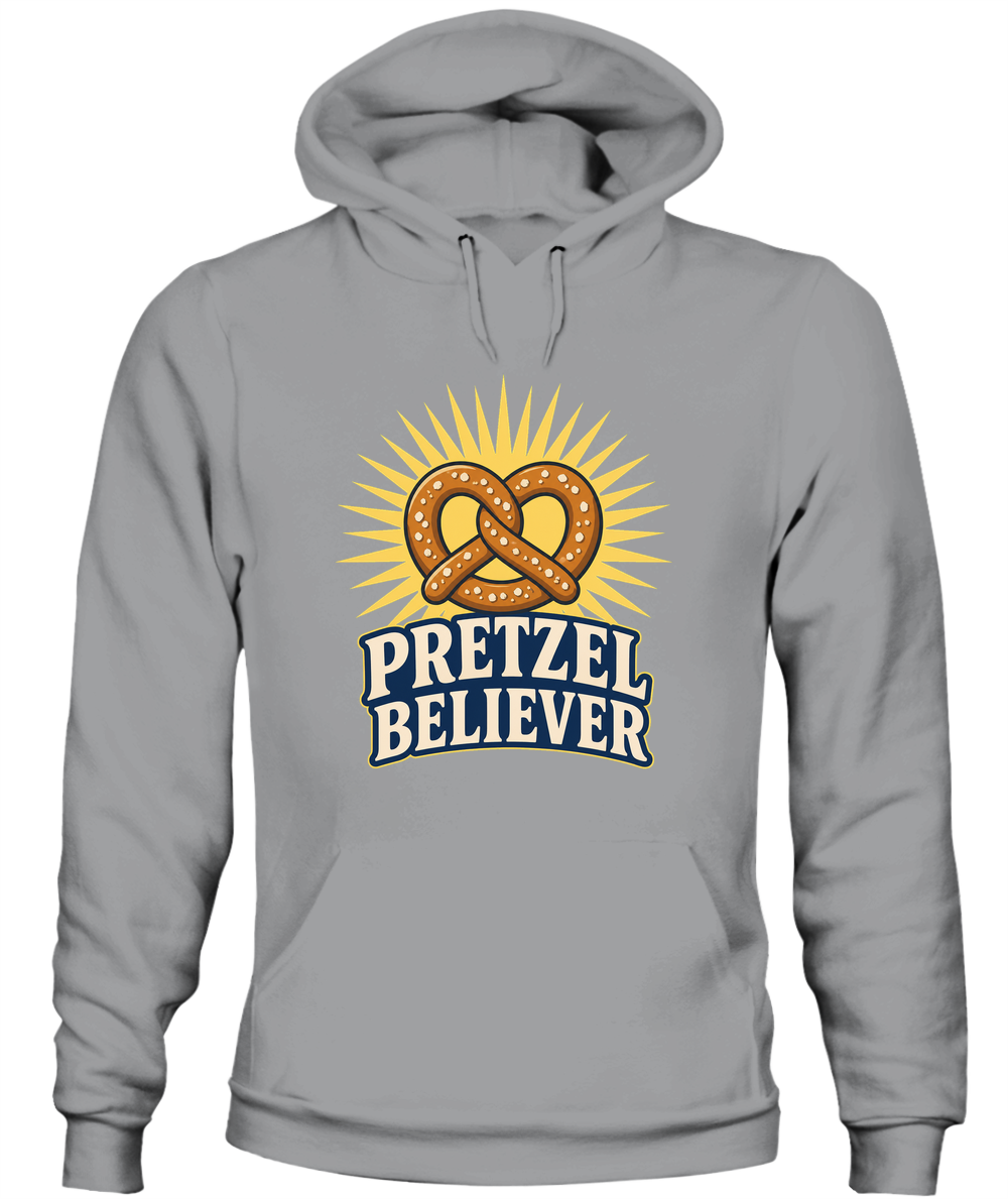 Pretzel Believer — Hoodie in Sport Grey