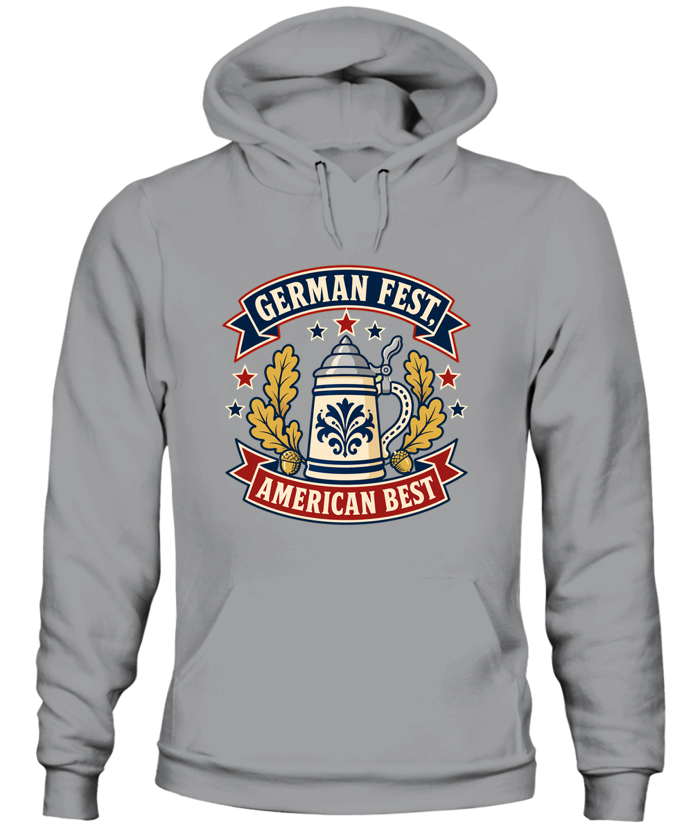 German Fest, American Best — Hoodie in Sport Grey