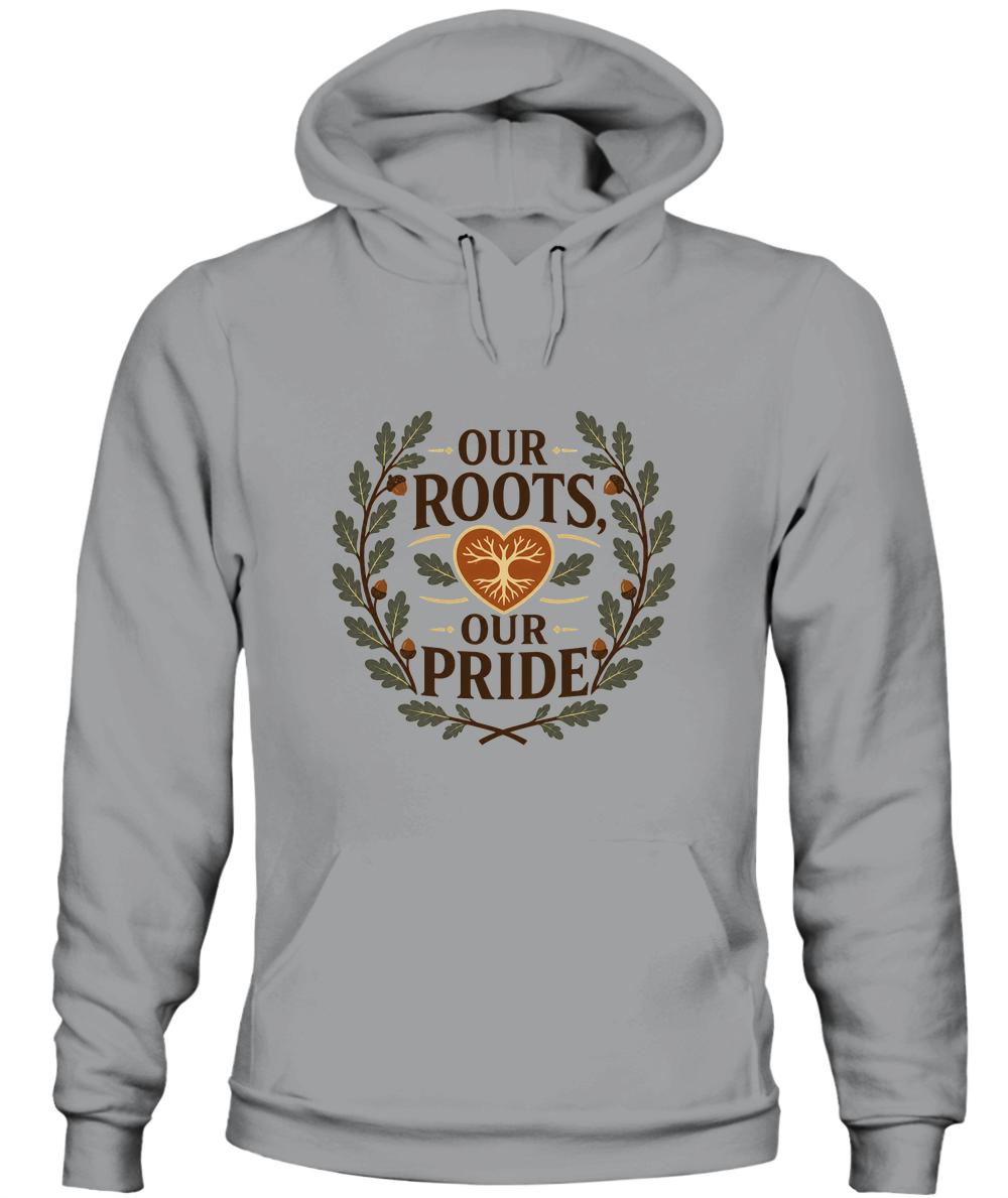 Our Roots, Our Pride — Hoodie in Sport Grey