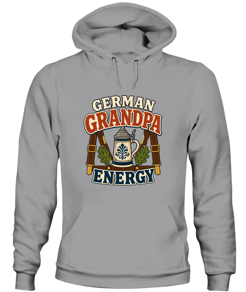German Grandpa Energy — Hoodie in Sport Grey