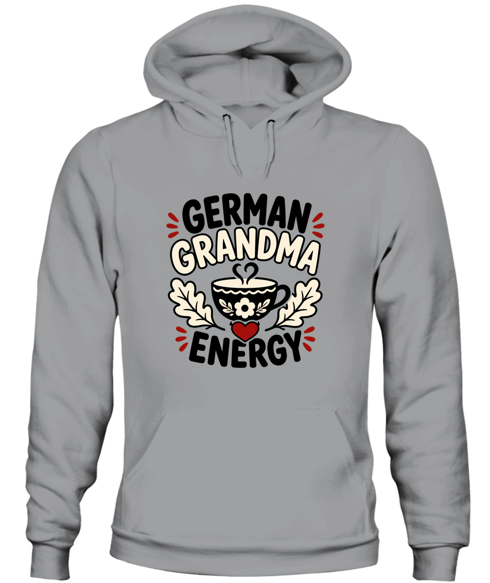 German Grandma Energy — Hoodie in Sport Grey