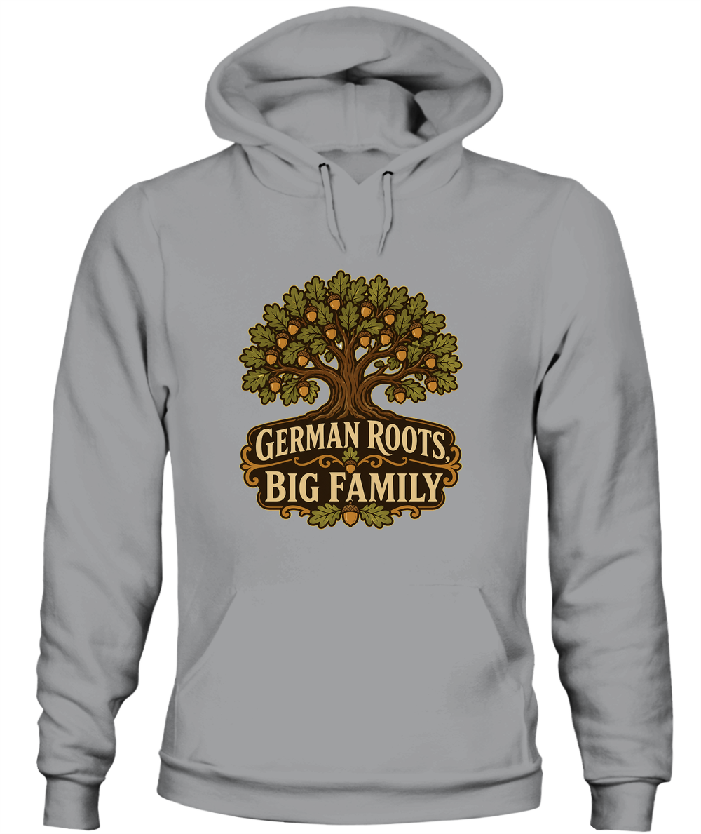 German Roots, Big Family — Hoodie in Sport Grey