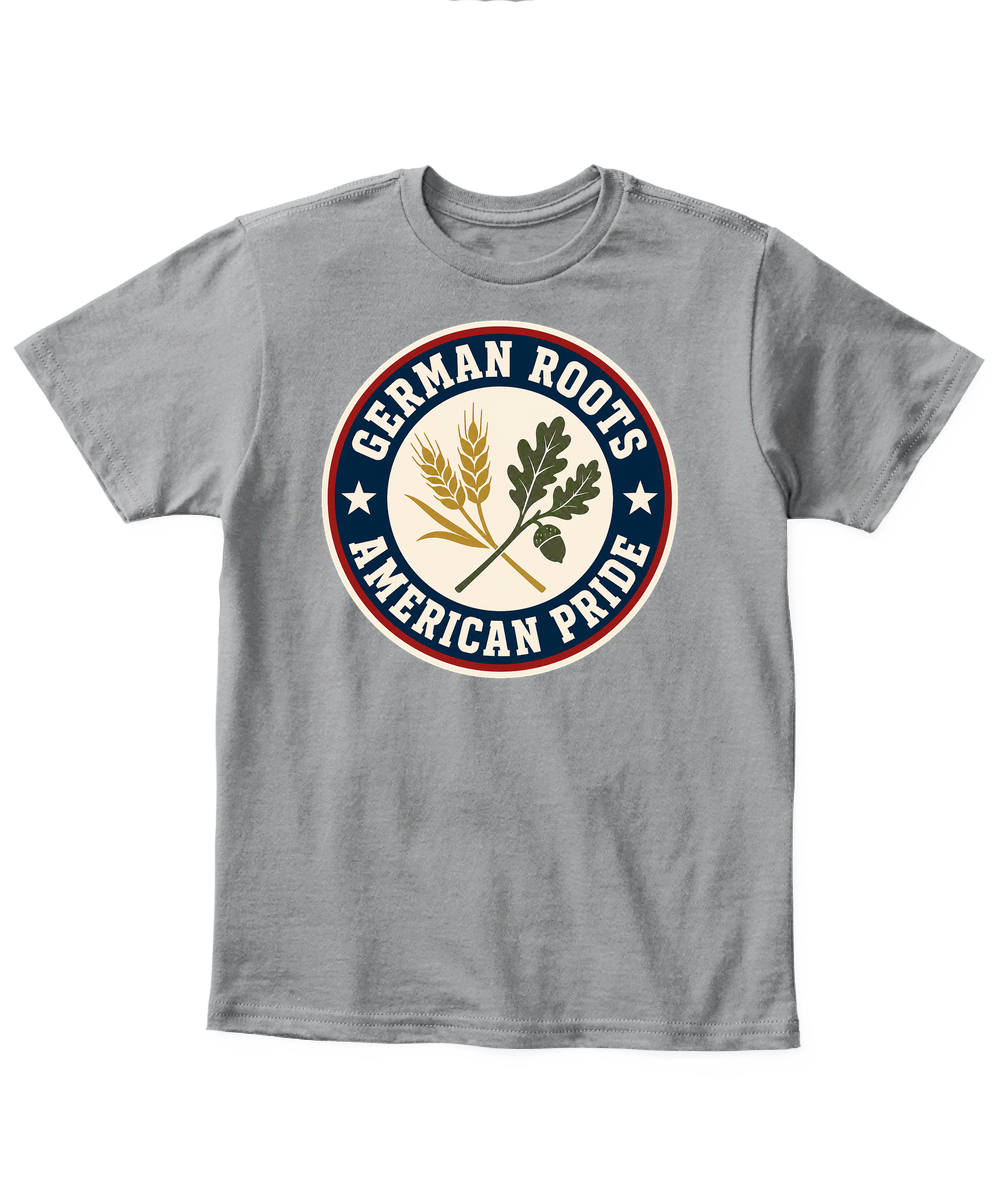 German Roots, American Pride — Kid's T Shirt in Sport Grey