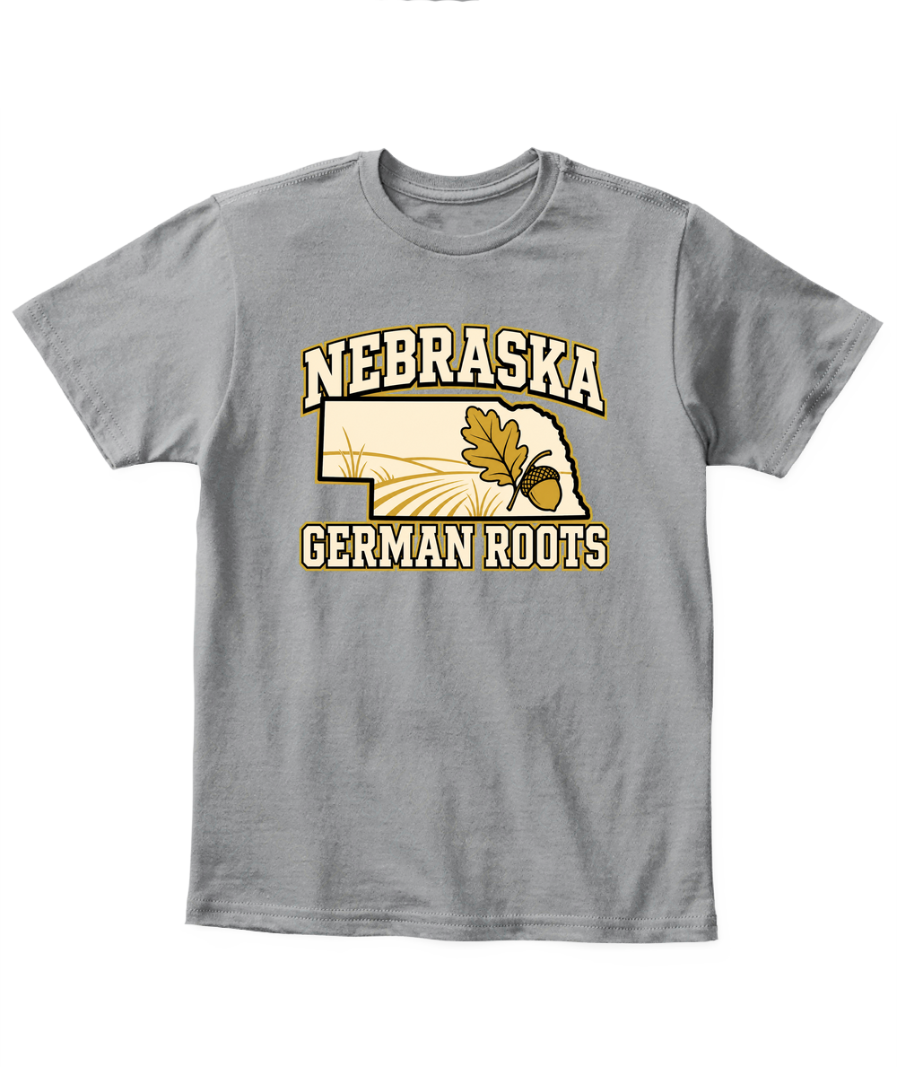 Nebraska German Roots — Kid's T Shirt in Sport Grey