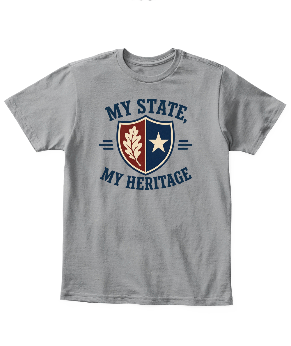My State, My Heritage — Kid's T Shirt in Sport Grey