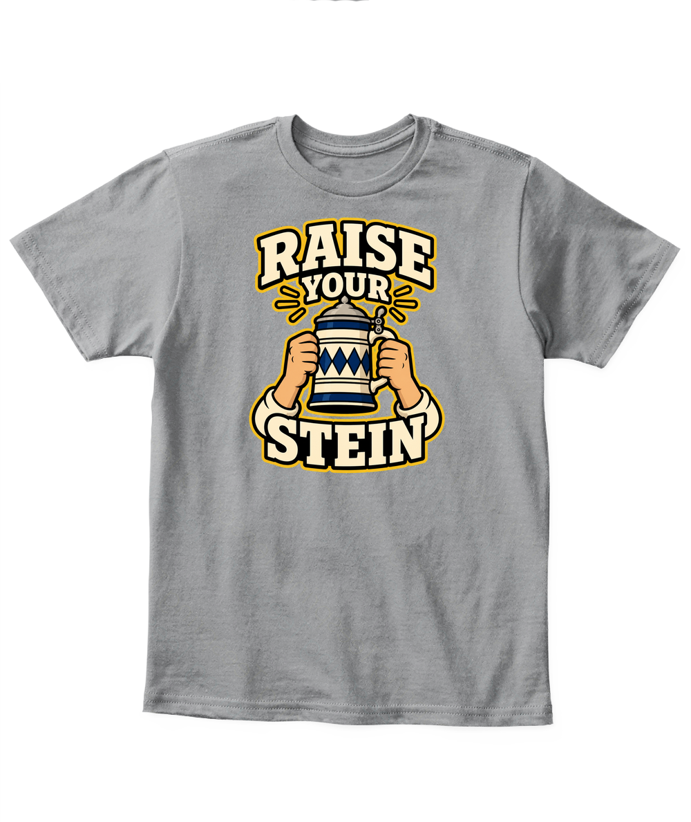 Raise Your Stein — Kid's T Shirt in Sport Grey