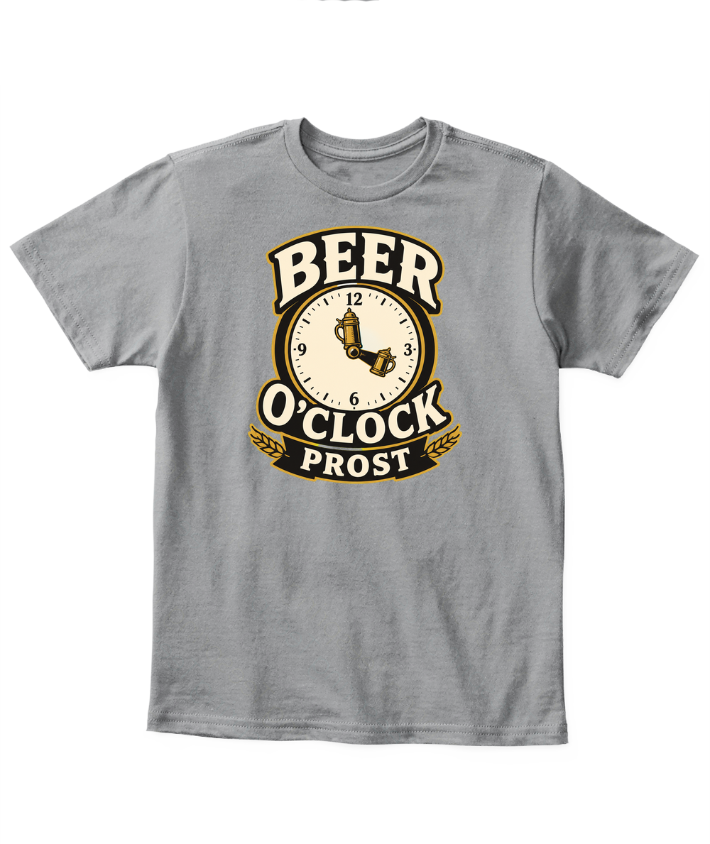 Beer O'Clock Prost — Kid's T Shirt in Sport Grey