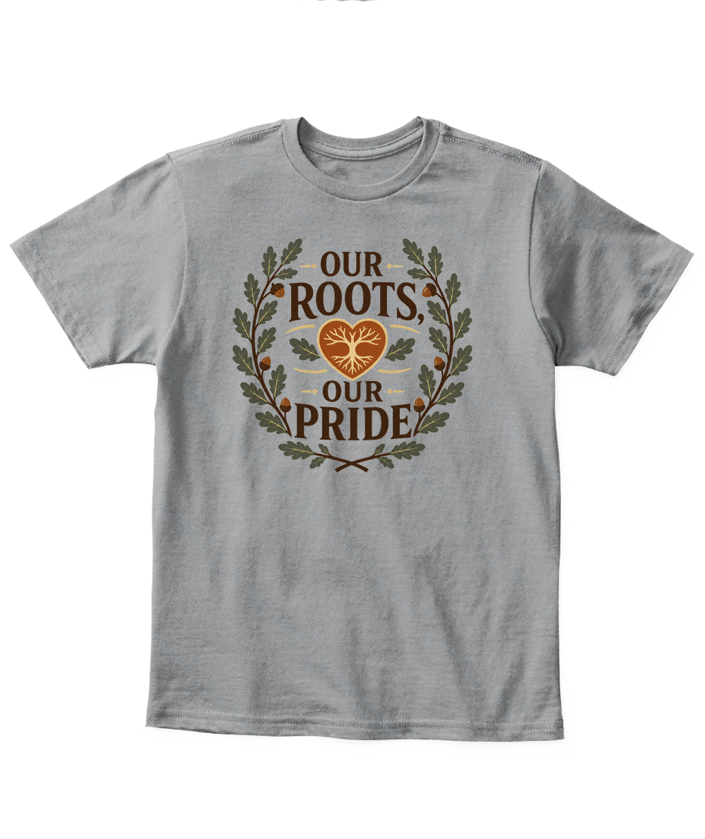 Our Roots, Our Pride — Kid's T Shirt in Sport Grey