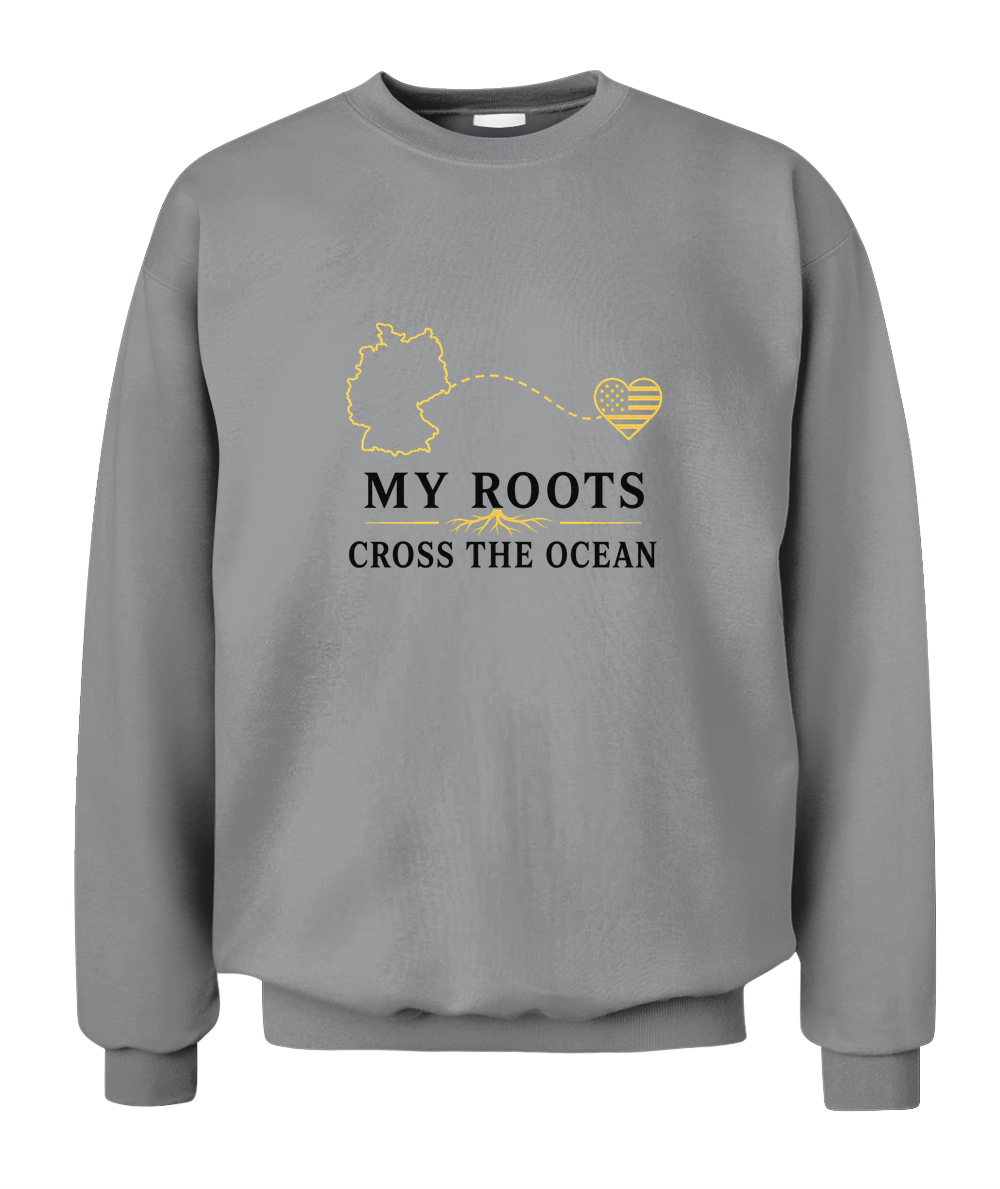 My Roots Cross The Ocean — Sweatshirt in Sport Grey