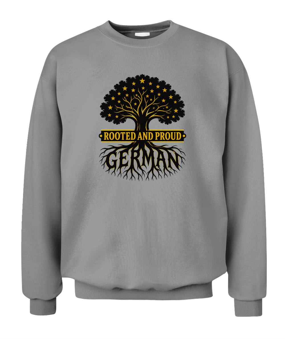 Rooted And Proud German — Sweatshirt in Sport Grey