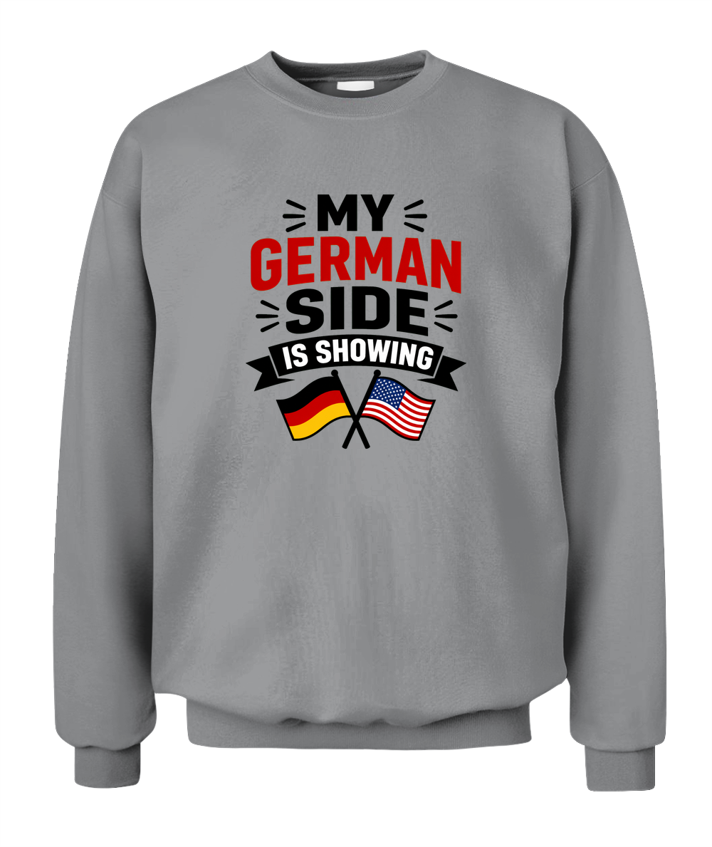 My German Side Is Showing — Sweatshirt in Sport Grey