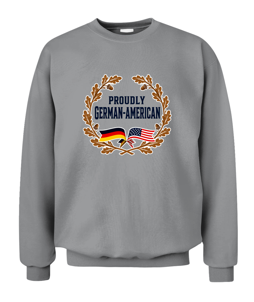 Proudly German-American — Sweatshirt in Sport Grey