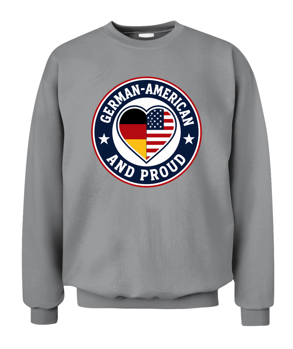 German-American And Proud — Sweatshirt in Sport Grey