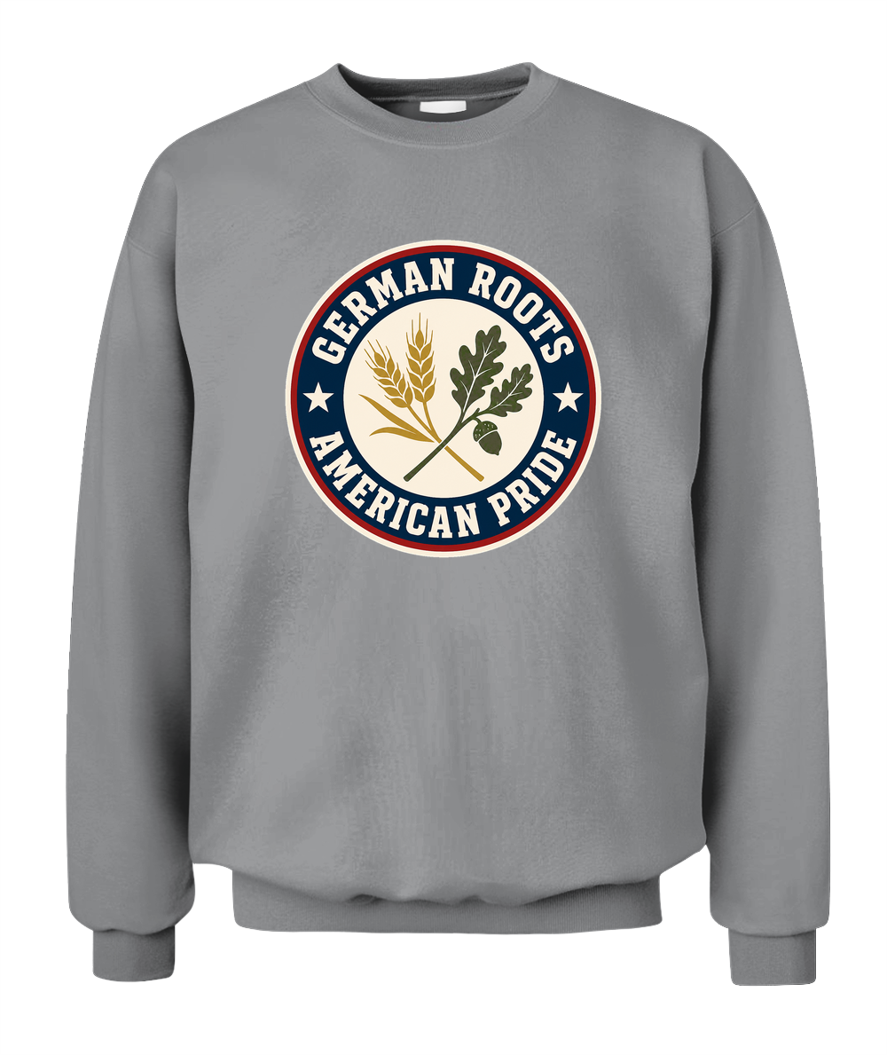 German Roots, American Pride — Sweatshirt in Sport Grey
