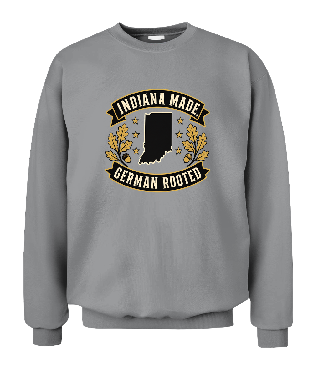 Indiana Made, German Rooted — Sweatshirt in Sport Grey