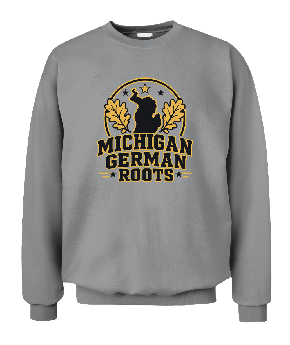 Michigan German Roots — Sweatshirt in Sport Grey