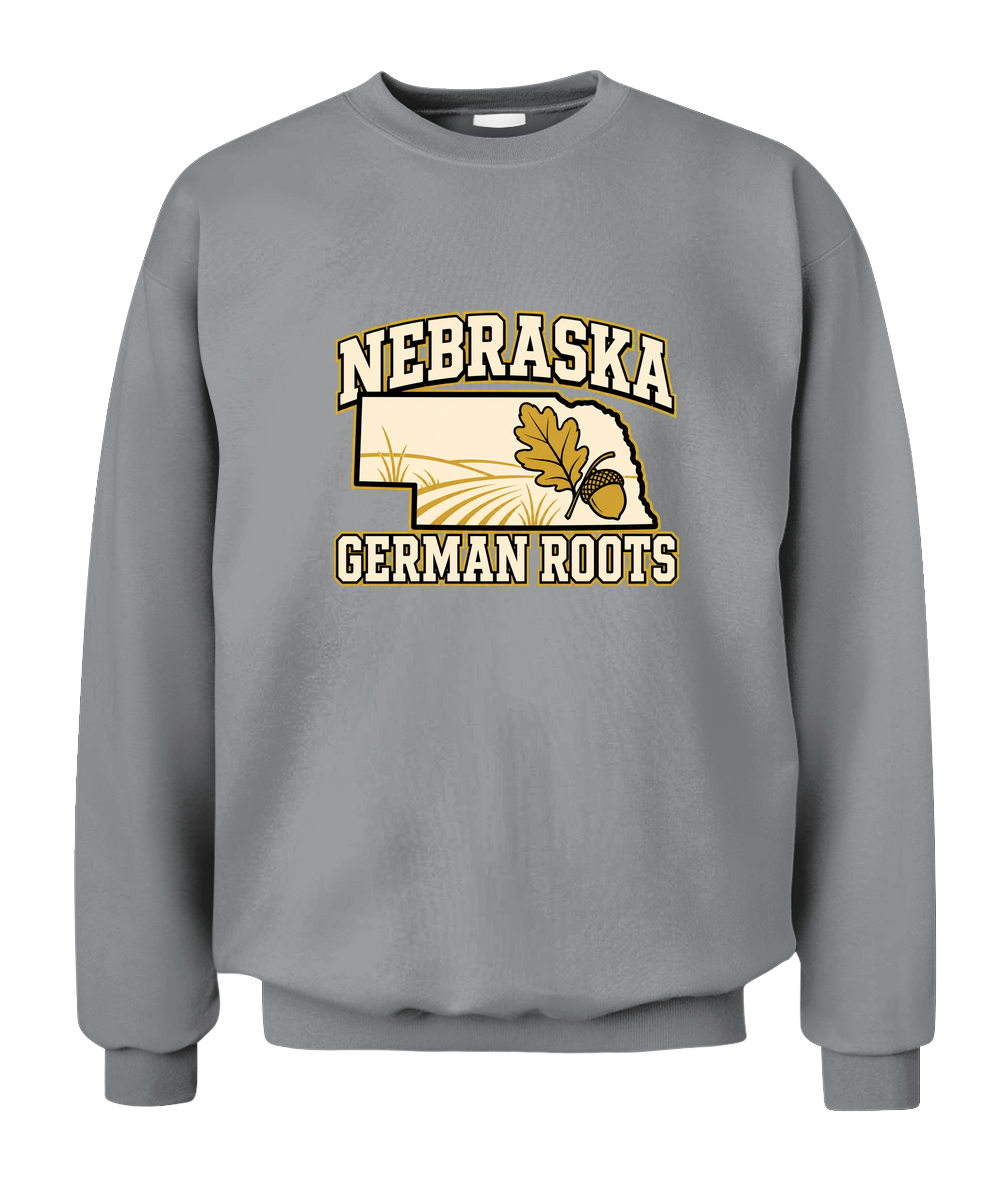 Nebraska German Roots — Sweatshirt in Sport Grey