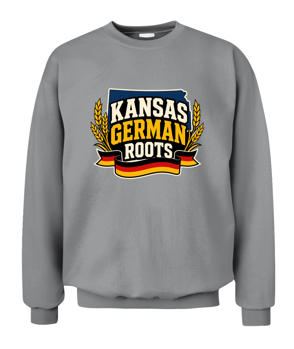 Kansas German Roots — Sweatshirt in Sport Grey