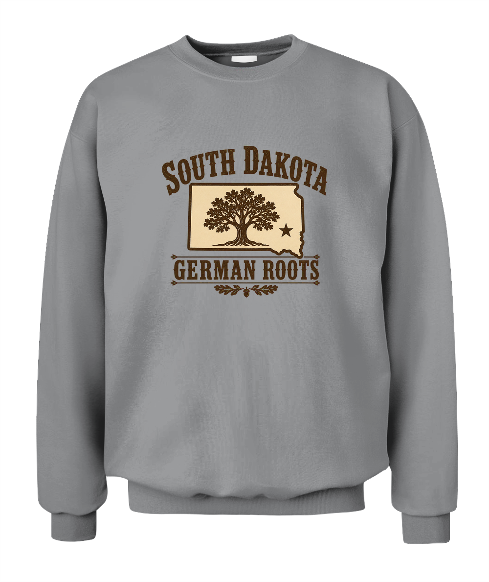 South Dakota German Roots — Sweatshirt in Sport Grey