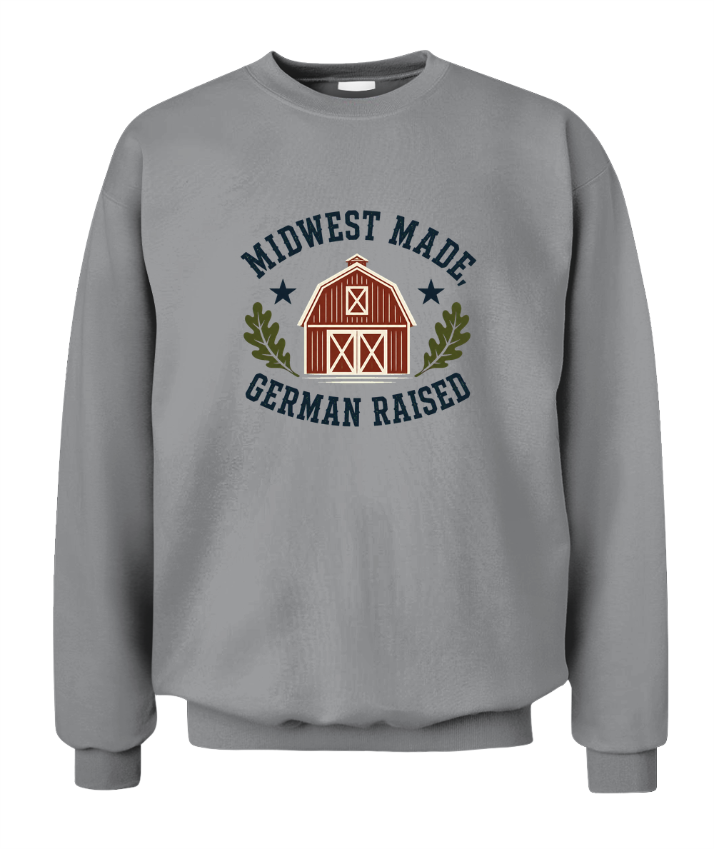 Midwest Made, German Raised — Sweatshirt in Sport Grey