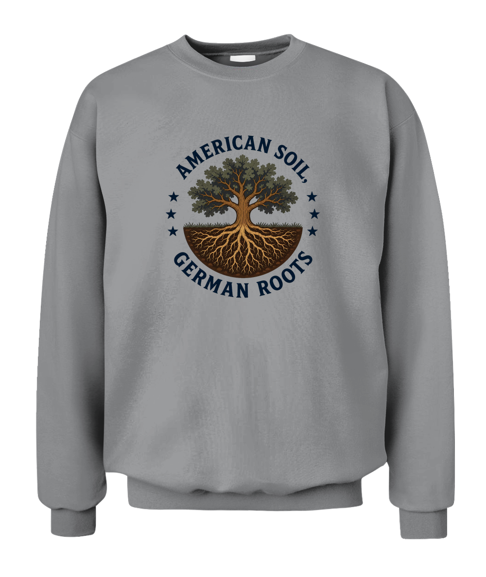 American Soil, German Roots — Sweatshirt in Sport Grey