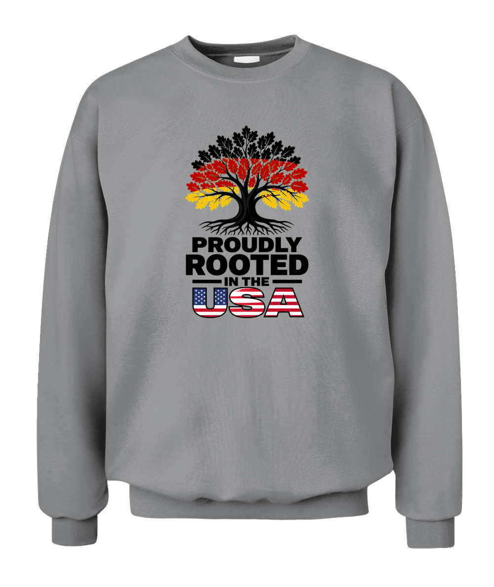 Proudly Rooted In The USA — Sweatshirt in Sport Grey