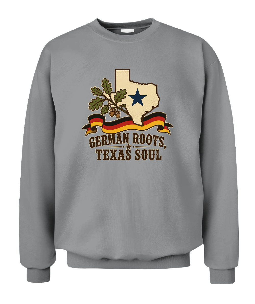 German Roots, Texas Soul — Sweatshirt in Sport Grey