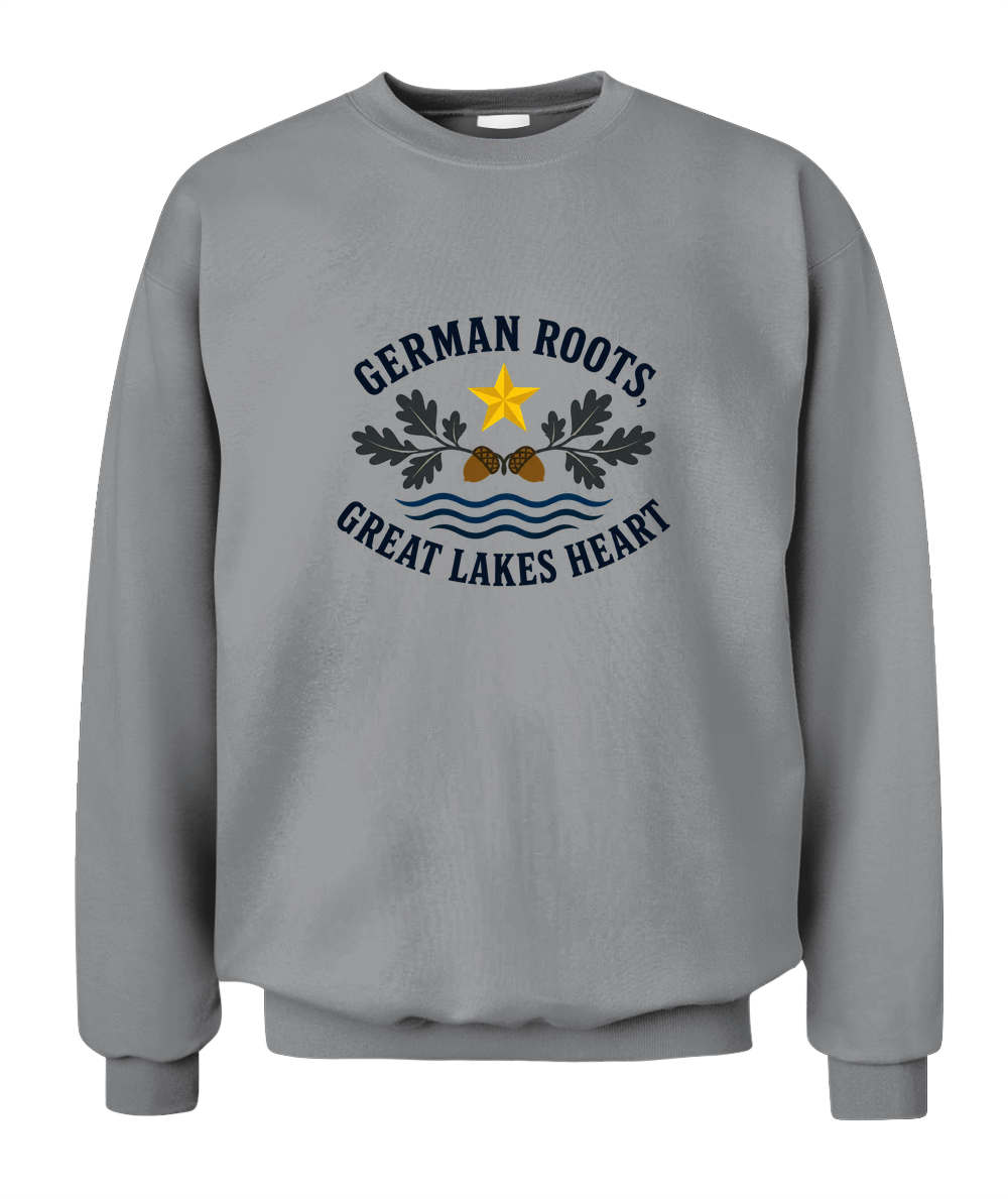 German Roots, Great Lakes Heart — Sweatshirt in Sport Grey