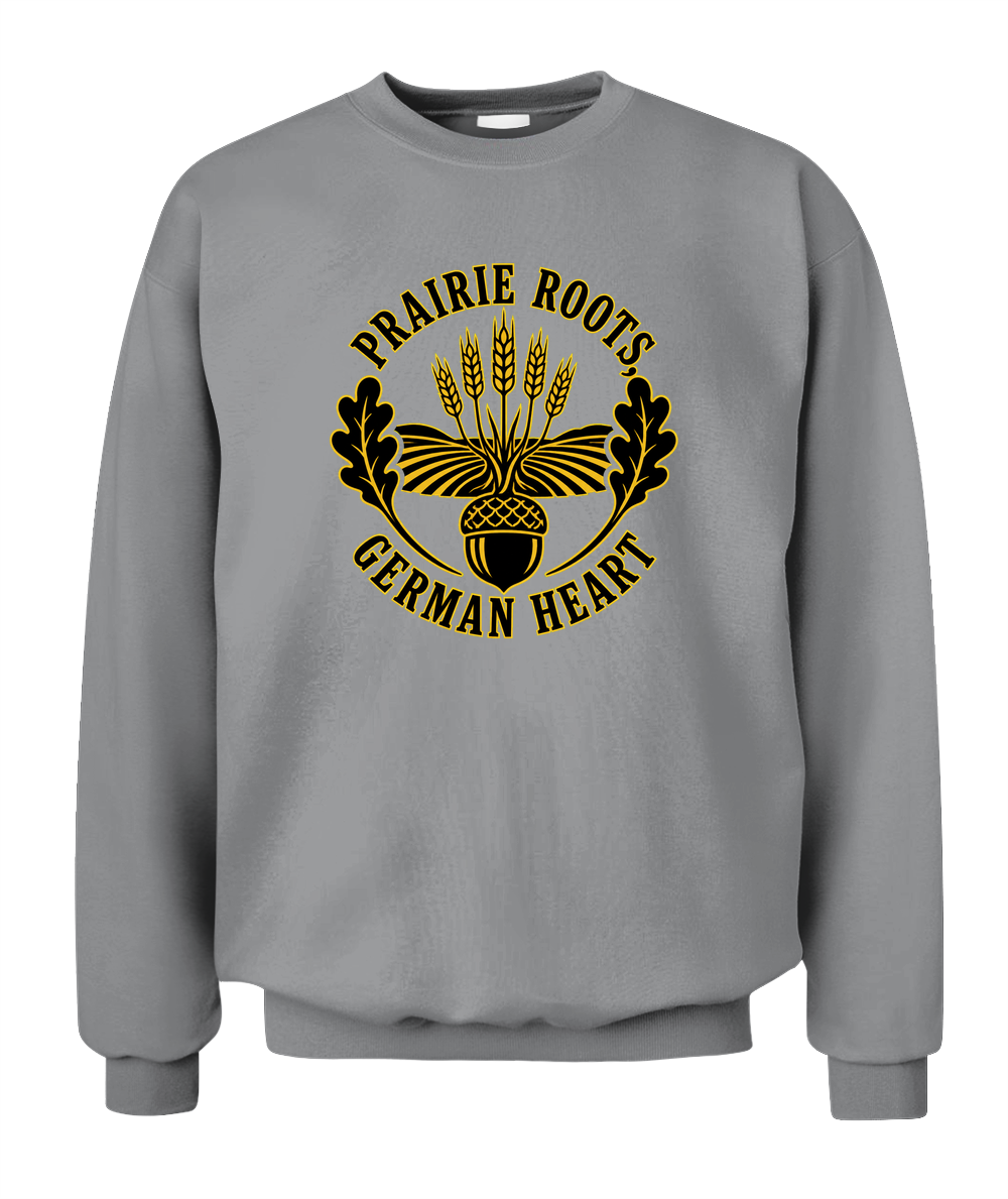 Prairie Roots, German Heart — Sweatshirt in Sport Grey