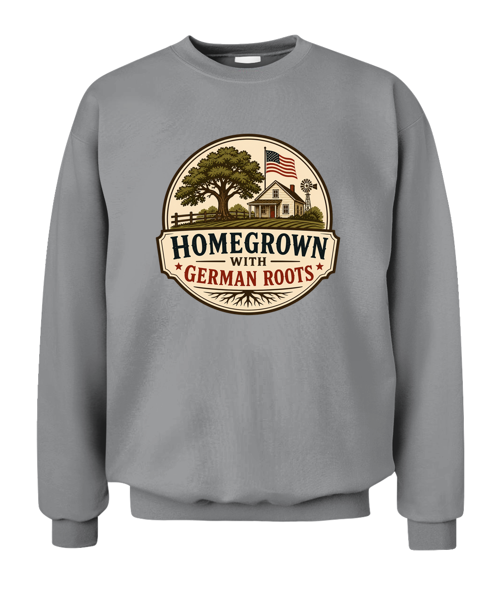 Homegrown With German Roots — Sweatshirt in Sport Grey