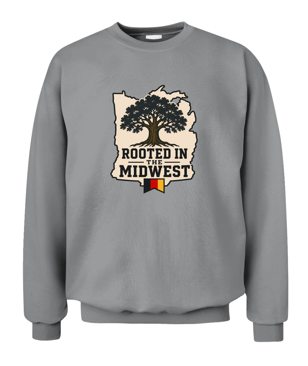 Rooted In The Midwest — Sweatshirt in Sport Grey