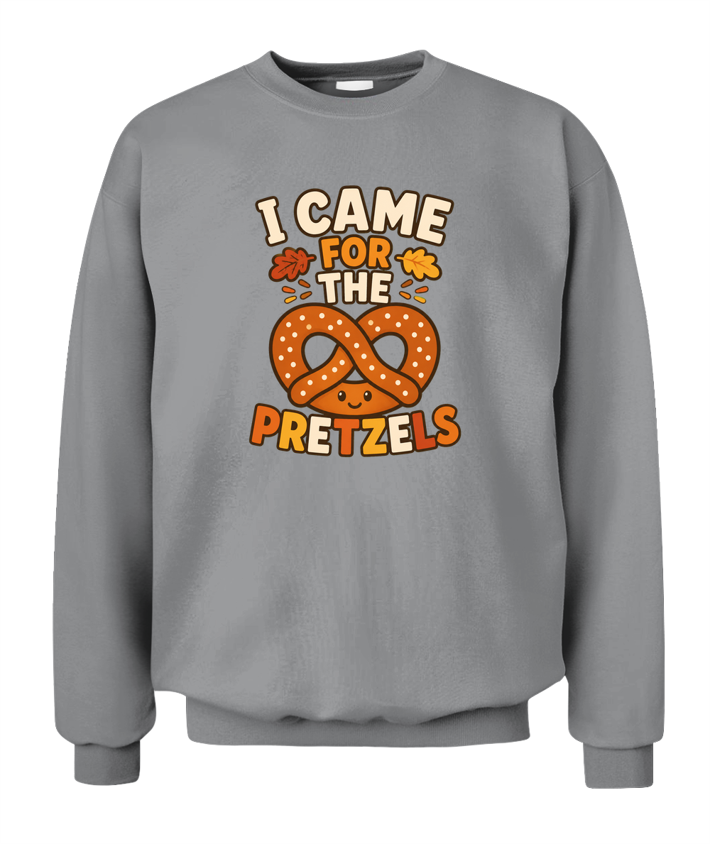 I Came For The Pretzels — Sweatshirt in Sport Grey