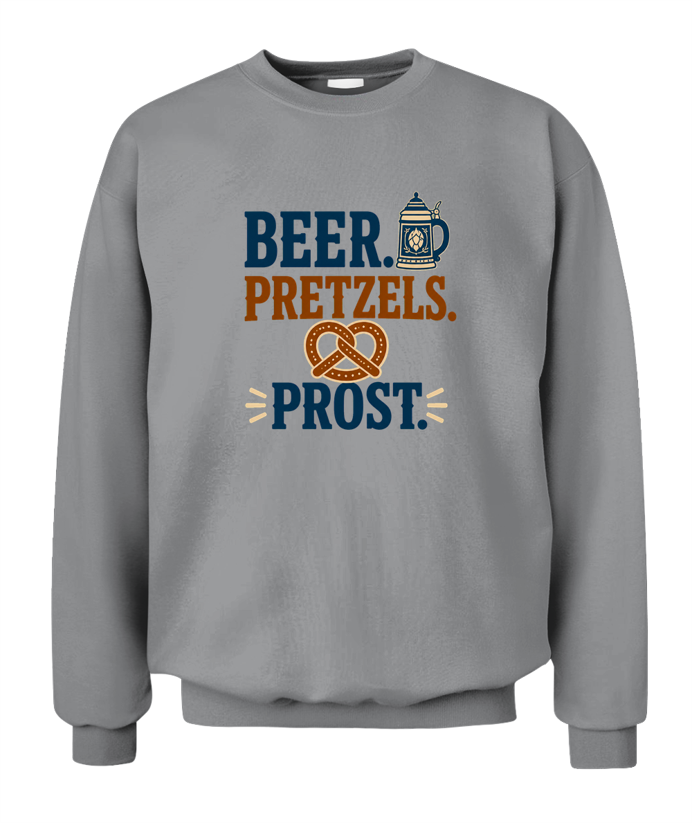 Beer. Pretzels. Prost. — Sweatshirt in Sport Grey