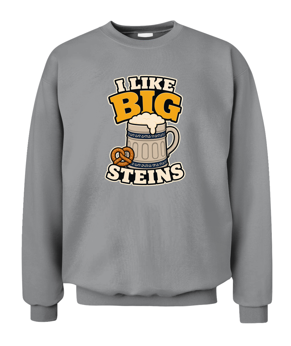 I Like Big Steins — Sweatshirt in Sport Grey