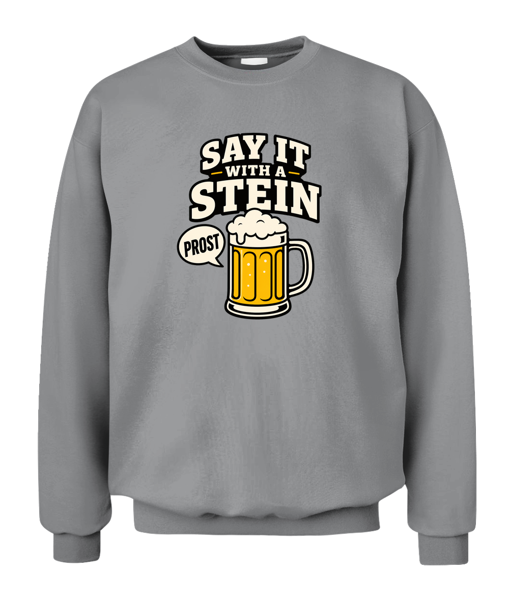 Say It With A Stein — Sweatshirt in Sport Grey